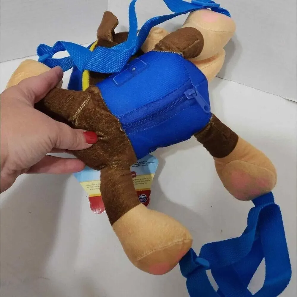 Paw Patrol Chase Plush Backpack Blue Police Dog Adjustable Nickelodeon NWT